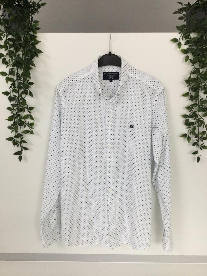 Wit hemd Scapa Sports maat L, Kleding | Heren, Overhemden, Gedragen, Halswijdte 41/42 (L), Wit, Ophalen of Verzenden