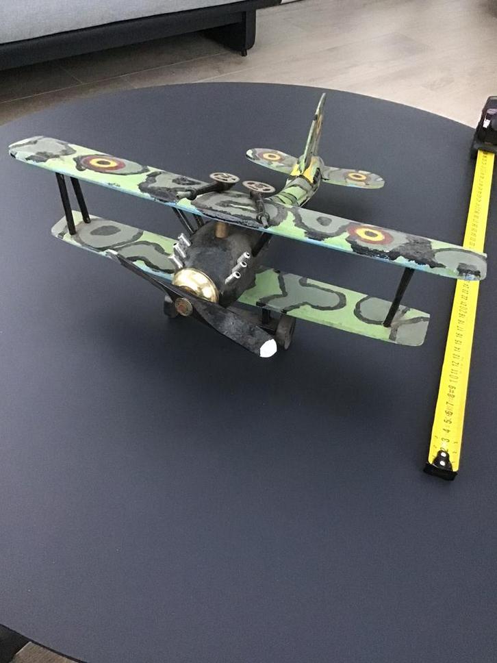 Oude Belgische dubbeldekker ABBL WO1 handgemaakt  hout., Verzamelen, Militaria | Algemeen, Ophalen of Verzenden