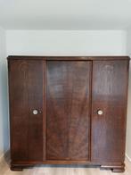 Vintage slaapkamer: grote kast - 2 stoelen - krukje, Ophalen, Gebruikt, Eenpersoons, Vintage
