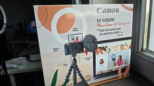 Kit de vlogging Canon Powershot G7 X MARK III, TV, Hi-fi & Vidéo, Caméscopes numériques, Comme neuf, Enlèvement ou Envoi