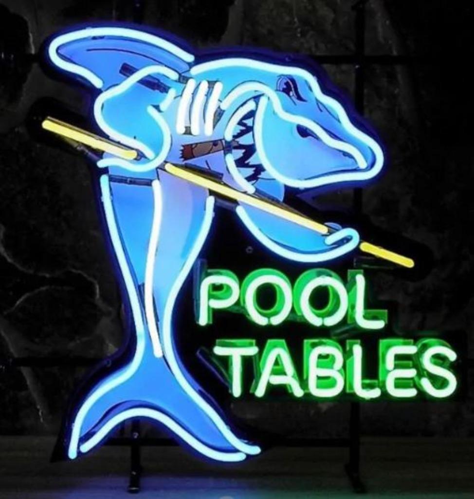 Pool tables neon en veel andere mancave gameroom neons, Collections, Marques & Objets publicitaires, Neuf, Table lumineuse ou lampe (néon)