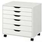 Caisson à tiroirs IKEA ALEX sur roulettes - Blanc, Ophalen, Zo goed als nieuw