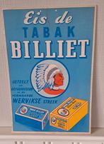 Ancien panneau publicitaire pour tabac Billiet, Collections, Marques & Objets publicitaires, Utilisé, Enlèvement ou Envoi