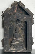 Ancien Autel de Maison en Bois Sculpté avec Bouddha - Népal, Antiquités & Art, Enlèvement ou Envoi