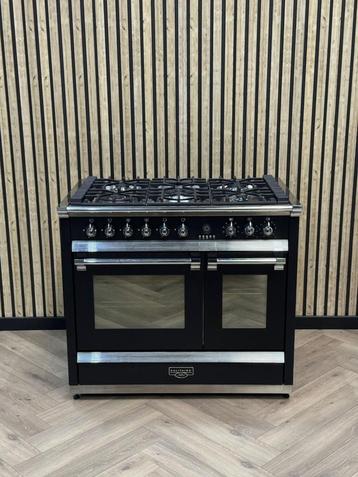 Nieuwe Solitaire Ascot Zwart 100cm Gas met Chroom afgewerkt, Elektronische apparatuur, Ophalen of Verzenden, Nieuw, Grill, Gas