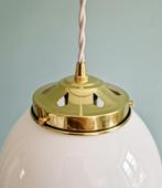 Art Deco hanglamp in witte opaline, jaren 1920-30, Ophalen of Verzenden
