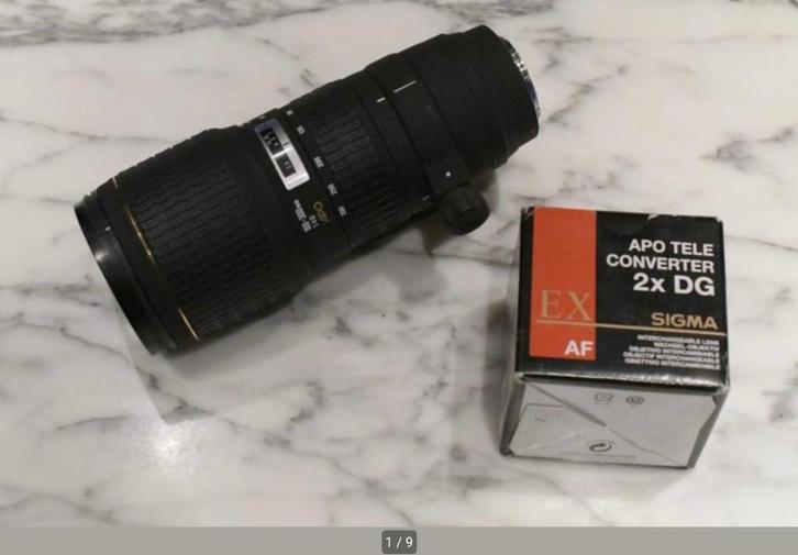 Sigma 100-300mm/ f4 APO AF Sony/Minolta A en 2X converter, Verzamelen, Foto-apparatuur en Filmapparatuur, Lens of Lenzen, 1980 tot heden