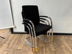 Vergaderstoel zwart chromen frame stapelbaar, Enlèvement