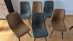 6x MXSofa eetkamerstoelen van microfiber, cognac / antraciet, Ophalen, Overige materialen, Gebruikt, Overige kleuren