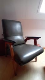 Donkergroene eenzit mid-century stijl, Moins de 150 cm, Une personne, Enlèvement, Utilisé