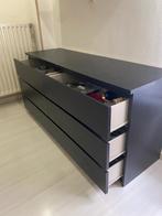 Commode 6 laden zwart 160x78cm Malm ikea, Huis en Inrichting, Ophalen, Zo goed als nieuw