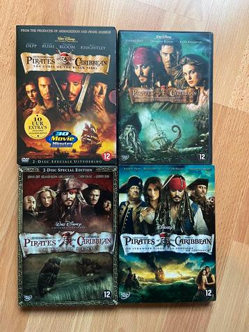 4 dvds Pirates of the Caribbean