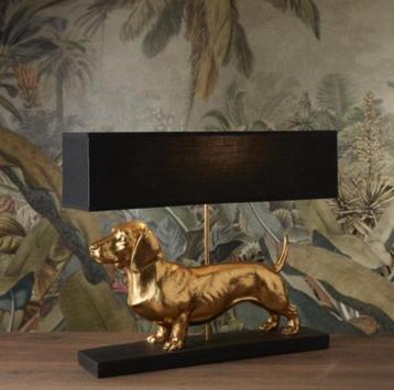Gouden Teckel Tafellamp – Eyecatcher voor elk interieur beschikbaar voor biedingen