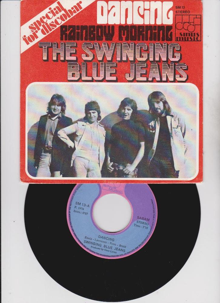 The Swinging Blue Jeans – Dancing     n Mint, CD & DVD, Vinyles Singles, Comme neuf, Single, Pop, 7 pouces, Enlèvement ou Envoi