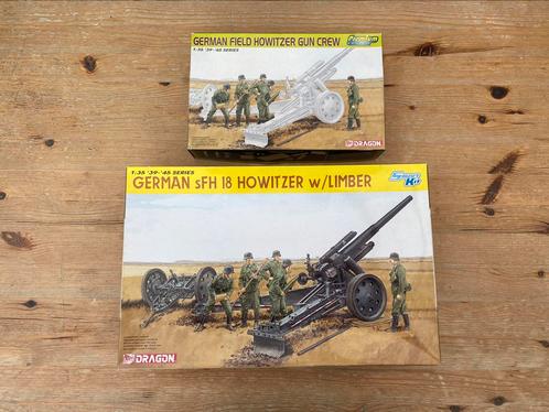 sFH Howitzer w/Limber + Gun Crew - Dragon 6392 + 6461 - 1/35, Hobby en Vrije tijd, Modelbouw | Auto's en Voertuigen, 1:32 tot 1:50