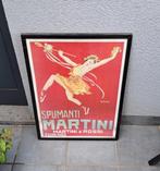 Martini affiche met kader, Verzamelen, Ophalen of Verzenden, Gebruikt, Reclamebord