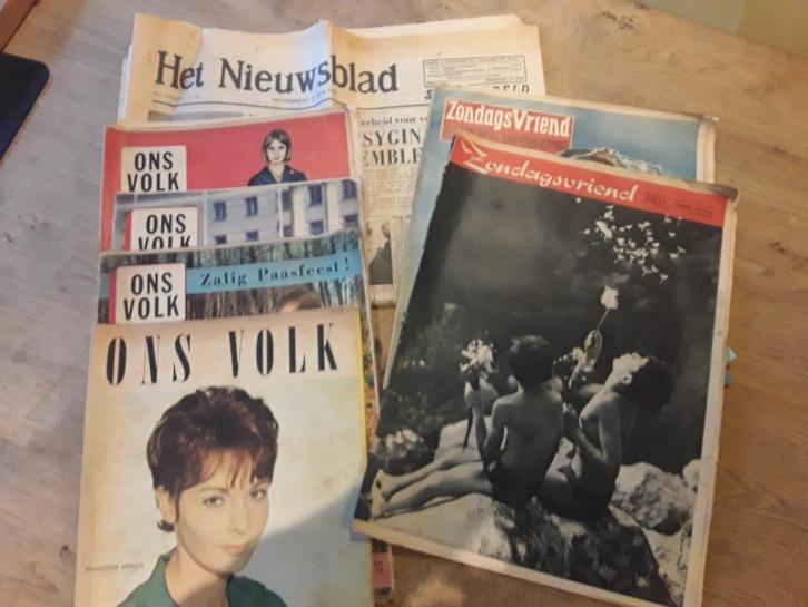 5 Tijdschriften + 1 krant Tour de France 1954  - 1967, Verzamelen, Tijdschriften, Kranten en Knipsels, Krant, Ophalen of Verzenden