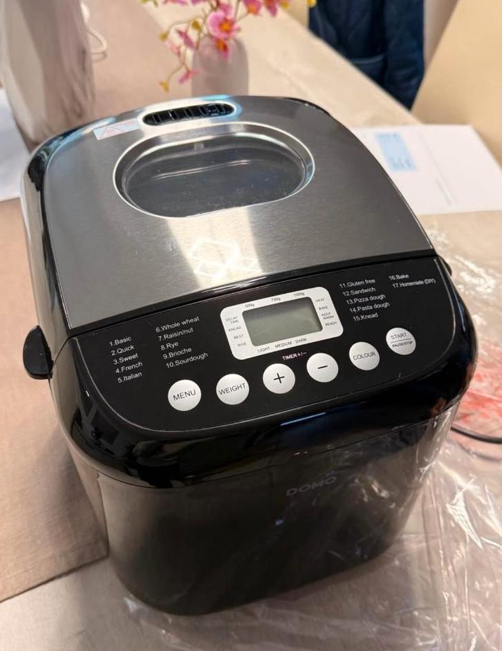 Broodmachine DOMO, Elektronische apparatuur, Broodbakmachines, Nieuw, Met timer, 400 tot 800 gram deeg, Kijkvenster, Ophalen