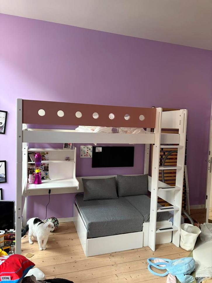 Flexa hoogslaper kwalitatief en zeer goede staat, Kinderen en Baby's, Kinderkamer | Stapelbedden en Hoogslapers, Gebruikt, Hoogslaper