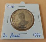Cuba 20 Pesos 1977 - Ignacio Agramonte - ZILVER SPOTPRIJS, Verzenden, Midden-Amerika, Losse munt, Zilver