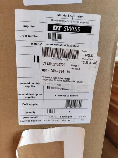 DT Swiss X 1900 SPLINE Wheelset - 29" | 25mm, Fietsen en Brommers, Fietsonderdelen, Nieuw, Mountainbike, Wiel, Ophalen of Verzenden