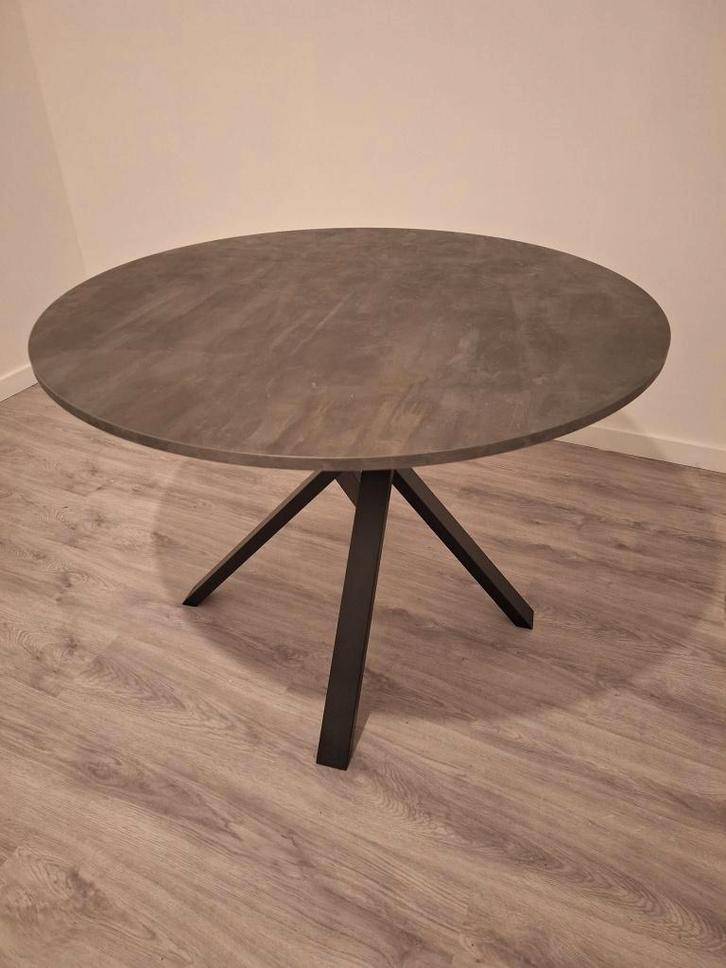ronde eettafel, Maison & Meubles, Tables | Tables à manger, Comme neuf, 50 à 100 cm, Quatre personnes, Rond, Métal, Autres matériaux