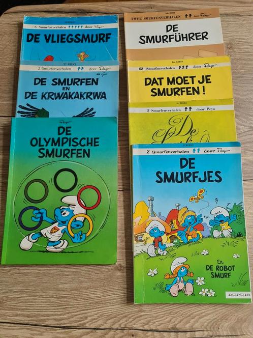 Strips :  de smurfen ( 7 stuks : oudere strips '70 - '80 ), Verzamelen, Smurfen, Zo goed als nieuw, Babysmurf, Ophalen of Verzenden