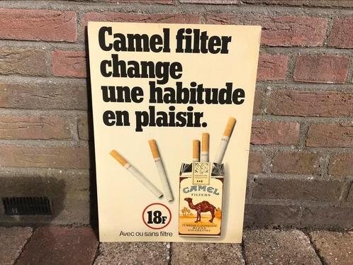 Panneau publicitaire Camel Cigarettes 1968, Collections, Marques & Objets publicitaires, Utilisé, Panneau publicitaire, Enlèvement ou Envoi