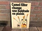 Panneau publicitaire Camel Cigarettes 1968, Collections, Marques & Objets publicitaires, Utilisé, Enlèvement ou Envoi, Panneau publicitaire