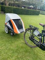 Kwalitatieve fietskar voor 2 kinderen met opbouw naar buggy, Ophalen