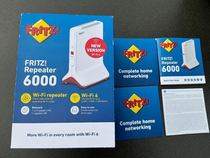 fritz repeater 6000 AX wifi 6 mesh drieband wifiversterker, Computers en Software, WiFi-versterkers, Nieuw, Ophalen of Verzenden