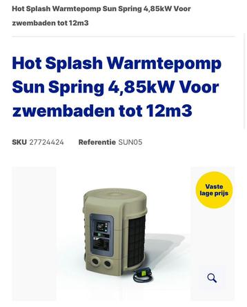 Warmtepomp voor zwembad  beschikbaar voor biedingen