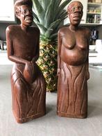 Belles sculptures d'un couple congolais, époque 1960, Antiquités & Art, Enlèvement ou Envoi