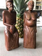 Prachtig houtsnijwerk een Congolees koppel periode 1960 , Antiek en Kunst, Kunst | Beelden en Houtsnijwerken, Ophalen of Verzenden