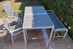 Ikea tuinset (Segeron) tafel, twee stoelen en bank, Tuin en Terras, Ophalen, 4 zitplaatsen, Gebruikt, Aluminium
