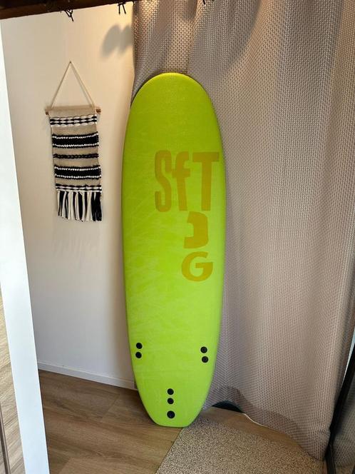 Surfboard - Softtop surfboard 6'0 42 L inclusief toebehoren, Watersport en Boten, Golfsurfen, Zo goed als nieuw, Funboard, Met vinnen