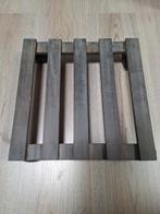 Grijzen houten plantenbak roller voor buiten met remmen, Tuin en Terras, Ophalen, Tuin, Minder dan 30 cm, Vierkant