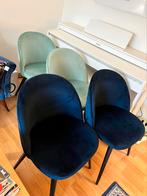 Westwing 4 fluwelen stoelen, Huis en Inrichting, Overige materialen, Vier, Gebruikt, Overige kleuren