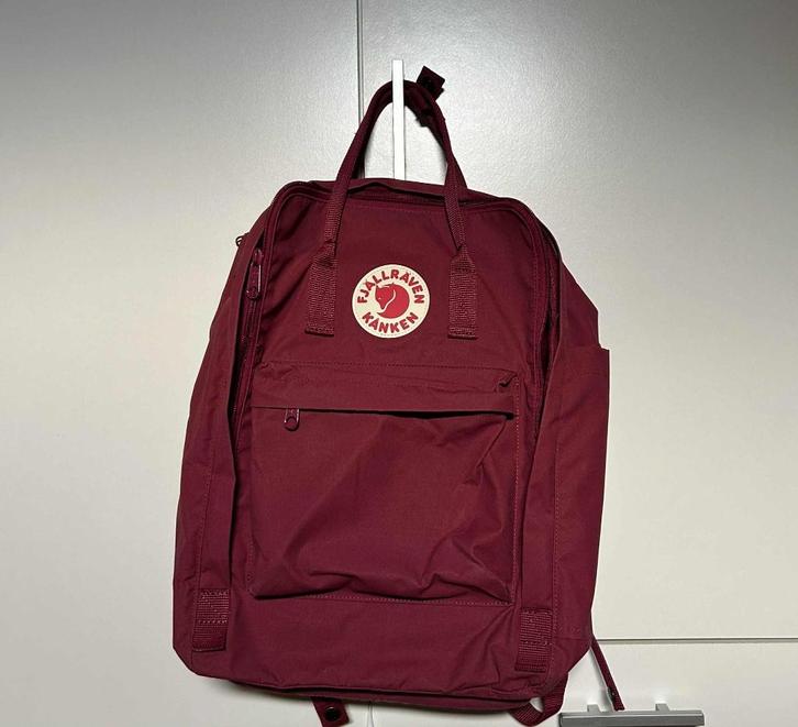 Fjallraven Kanken Rugzak - 20l - 17” laptop - bordeaux, Handtassen en Accessoires, Tassen | Rugtassen, Zo goed als nieuw, Overige merken