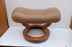 STRESSLESS voetenbank poef verstelbaar (nieuw 300 euro), Huis en Inrichting, Ophalen, Zo goed als nieuw, Leer, 50 tot 75 cm