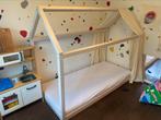 Lit Cabane COTTAGE FLEXA + Matelas + rideaux COMME NEUF, Ophalen, 85 tot 100 cm, Zo goed als nieuw, Matras