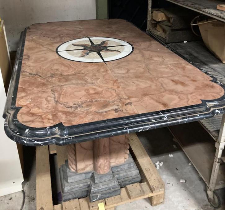 Tables de salle à manger en marbre massif, Maison & Meubles, Tables | Tables à manger, Comme neuf, Rectangulaire, Enlèvement