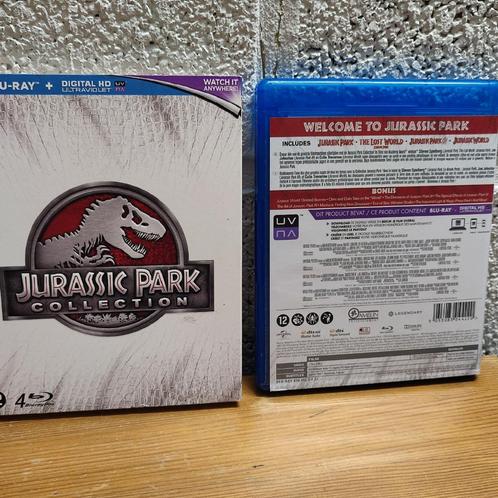 COFFRET BLU-RAY - Jurassic Park (films 1 à 3) Spielberg, CD & DVD, Blu-ray, Comme neuf, Aventure, Coffret, Enlèvement ou Envoi