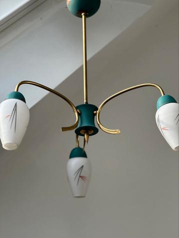 Vintage Mid-Century Hanglamp (jaren ’50-’60) – 3-armig beschikbaar voor biedingen