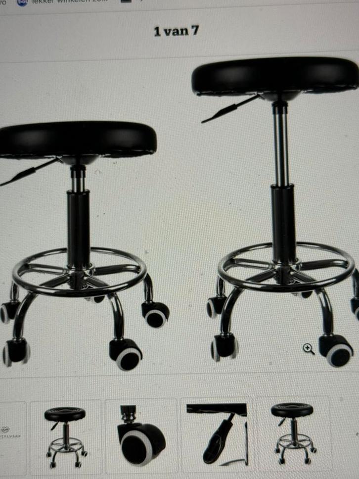 kapperskruk met voetsteurn, Maison & Meubles, Tabourets de bar, Comme neuf, Enlèvement