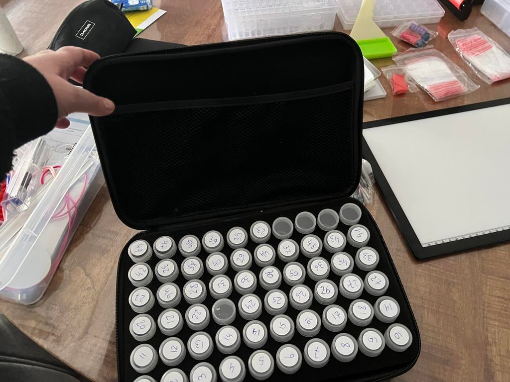 Lot diamondpainting materiaal, Ophalen, Gebruikt