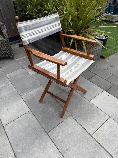 Teak regisseur stoel / regisseurstoel van ARC Marine, Huis en Inrichting, Stoelen, Gebruikt, Eén, Hout, Stof, Ophalen