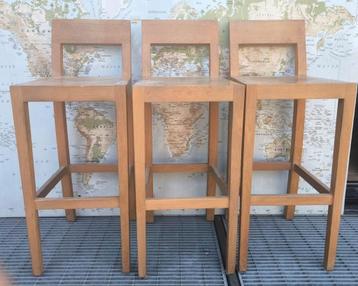 Ethnicraft - tabourets de bar, 90 cm ou plus, 3 tabourets, Enlèvement, Utilisé