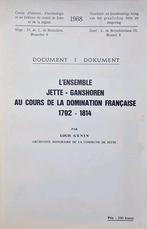 L'ensemble Jette Ganshoren 1792 1814, Comme neuf, 19e siècle, Louis Genin, Enlèvement ou Envoi
