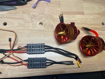 2x JP EDF 70mm (4-6s) + 2x Flycolor 100a ESC beschikbaar voor biedingen